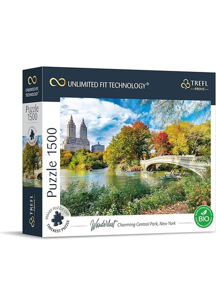 26194 1500 Parça Ağır Kart Stoğu Organik Eco Abd Yetişkinler ve Çocuklar Için Seyahat Eğlencesi 12+ Uft Puzzle Wanderlust: Charming Central Park, New York
