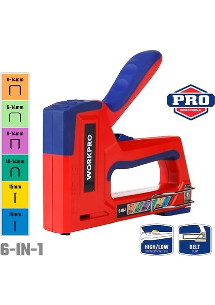 WP223002 6 In 1 Profesyonel 6-14MM Mekanik Zımba ve 15MM Çivi Tabancası fiyatları
