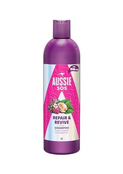 Aussie Sos Repair & Revive Kuru, Yıpranmış ve Hasar Görmüş Saçlar Için Şampuan 500ML