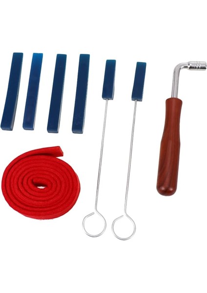 Piyano Akort Aleti Seti 8 Parça Akort Çekici Kolu Susturma Seti Piyano Akort ve Klavye Için