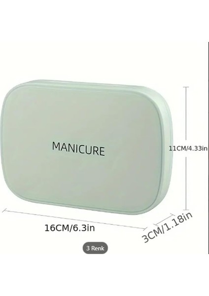 18 Parça Su Yeşili, Mıknatıslı Özel Kutuda Cam Törpülü Paslanmaz Çelik Manikür Pedikür Bakım Seti modelleri