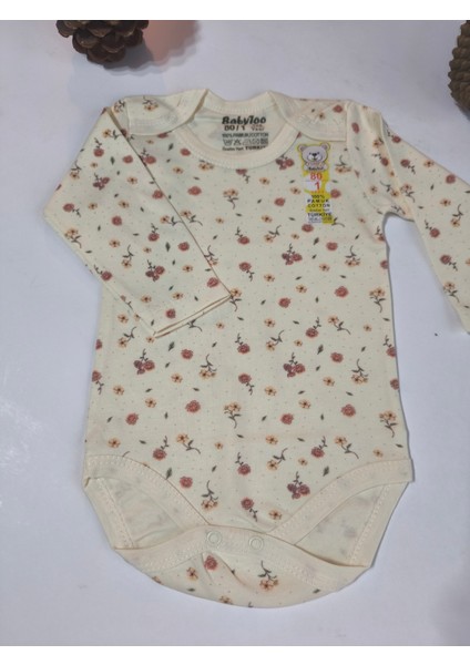 Kız Erkek Çocuk Bebek Uzun Kollu Çıtçıtlı Body-Badi %100 Organik Pamuk 1-2-3-4-5-6 Yaş fırsatları