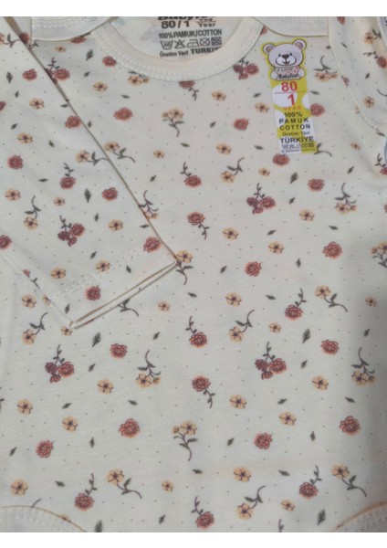 Kız Erkek Çocuk Bebek Uzun Kollu Çıtçıtlı Body-Badi %100 Organik Pamuk 1-2-3-4-5-6 Yaş indirimleri