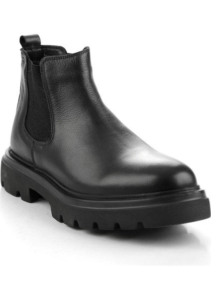 Siyah Hakiki Deri Erkek Bot & Bootie E02811242743 fiyatları