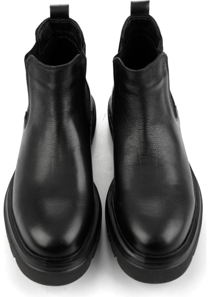 Siyah Hakiki Deri Erkek Bot & Bootie E02811242743 fırsatları