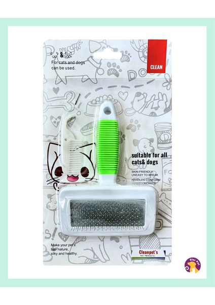 Kedi Köpek Aparatlı Tüy Temizleme ve Tarama Fırçası( Pembe ve Yeşil ) fiyatları