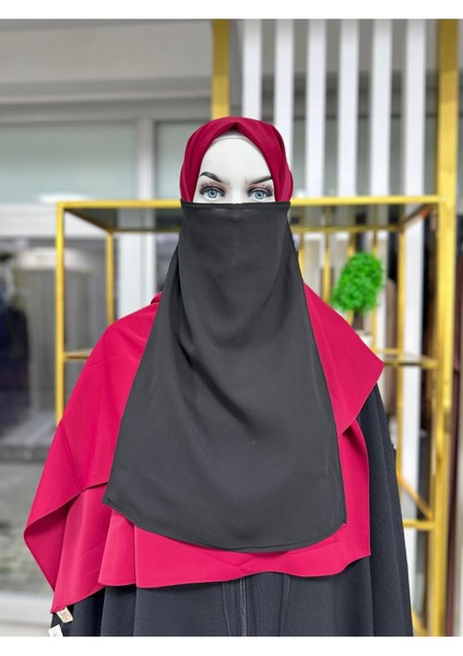 Iç Peçe Dikdörtgen ,hijab.nikap Siyah Renk modelleri
