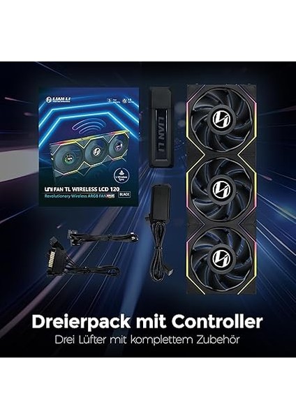Li Unı Fan Tl Wıreless LCD 3X120MM Siyah Kasa Fanı (G99.12TLLCD1W3B.00) modelleri