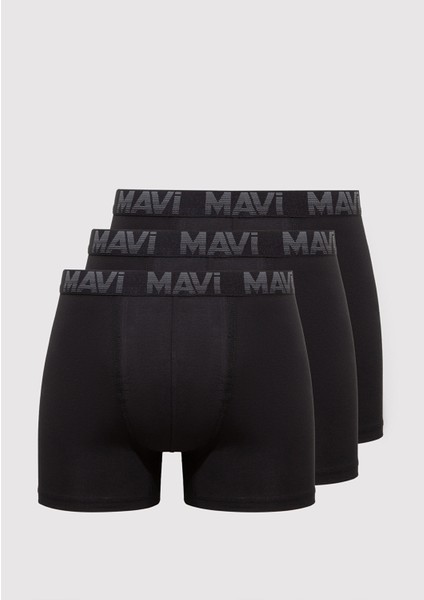 3lü Siyah Basic Boxer 0911504-900