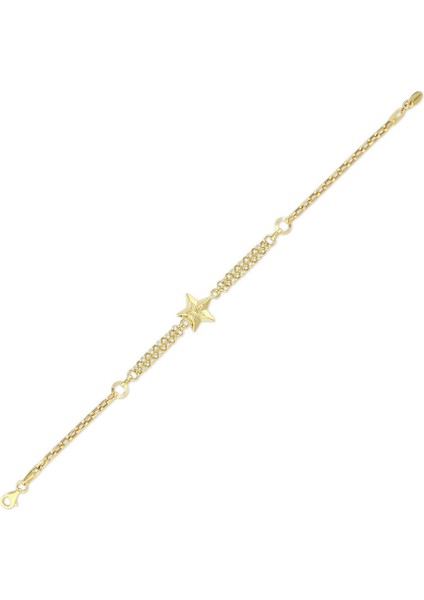 Altın Yıldız Figürlü Bileklik - 14K