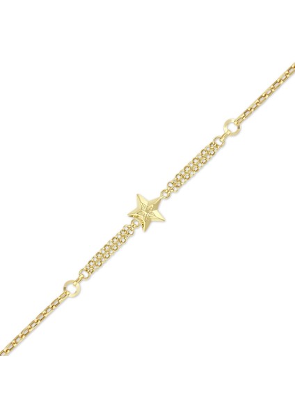 Altın Yıldız Figürlü Bileklik - 14K fiyatları