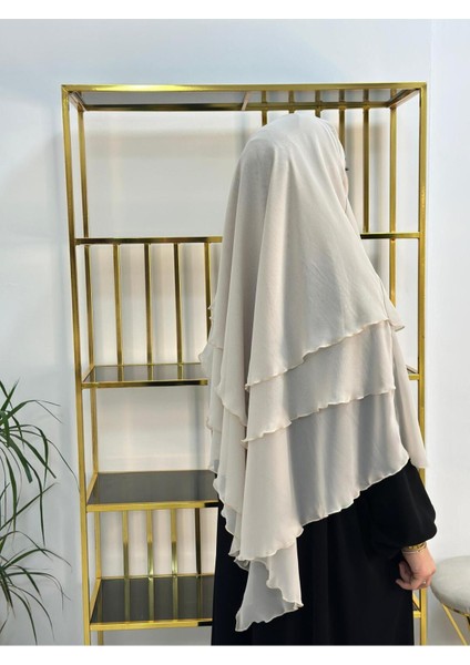 Tesettür Şifon Sufle,hazır Peçeli, Khımar ,hicap,bej fırsatları