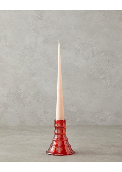 Alba Cam Şamdan Kırmızı