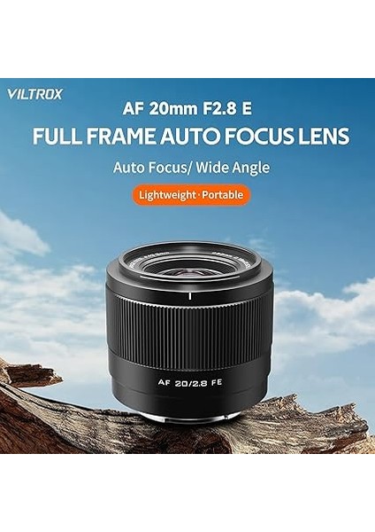 Sony E Dağı Için 20 mm F2.8 F/2.8 Af Lens, Sony E-Mount Aynasız Kameralarla Uyumlu Geniş Açılı Tam Çerçeve Otomatik Odaklama Lensi Alpha A7CR A7CII A7C A6700 ZV-E100 A6600 A6400 A7IV A7III fiyatları