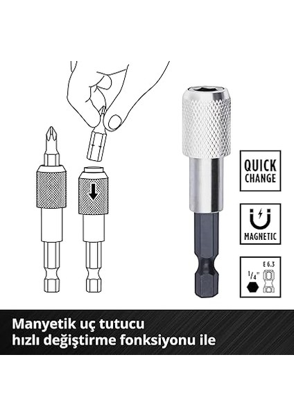 Einhell M-Case 33 Parça Uç Seti (S2 Çelikten Yapılmış 50 mm Uçlara Sahip Akülü Vidalamalar ve Elektrikli Matkaplar Için,hızlı Değiştirilebilir Uç Tutucu, Saklama Kutusu) - 49118903 fırsatları