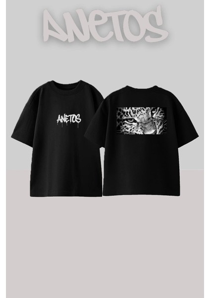 Drift Tengoku Tasarım Sırt Baskılı Pamuk Siyah Oversize T-Shirt