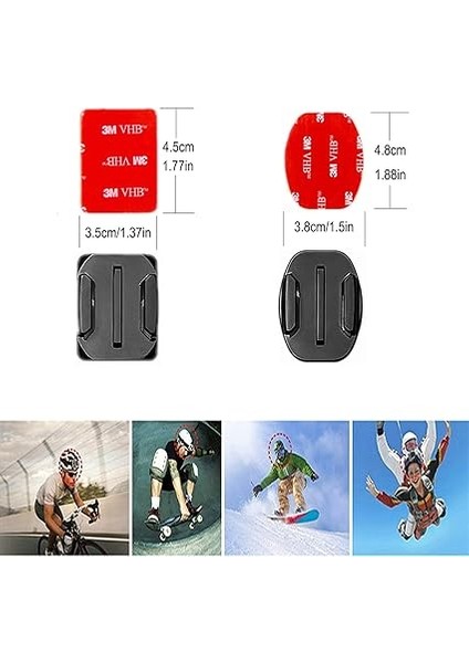 34 Adet Gopro Yapışkan Pedler ve Bir Montaj Duyu ile Uyumlu, Aksiyon Kamerası Evrensel Aksesuar, Yapışkan Tutucular, Gopro Hero Session/4/3/3+/2 ile Uyumlu fiyatları