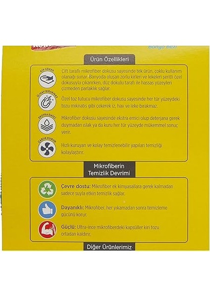 Mikrofiber Banyo Bezi 2'li Set, Çift Taraflı Ekstra Hızlı Kuruyan Mikrofiber Temizlik Bezi Seti 30X30 Cm, Kir Sökücü Tasarım, Yüksek Emiş Gücü, Tüy Çizik Bırakmayan Banyo Temizlik Bezi Seti fırsatları
