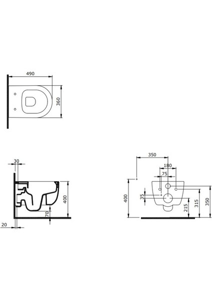 Bocchi V-Tondo Kanalsız Kısa Asma Klozet Kapak Dahil Antrasit 1417-020-0128 fiyatları