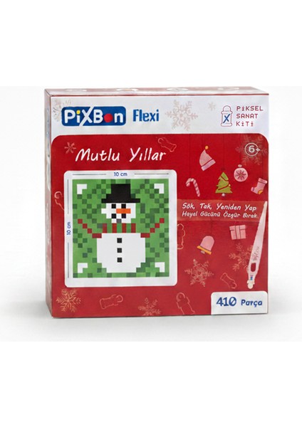 Flexi Piksel Sanat Kiti – Yılbaşı Temalı Piksel Sanatı - Mozaik - 10*10 cm - PFY1008