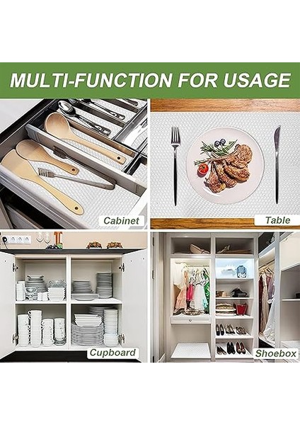 Eva Kaymaz Şeffaf Raf Örtüsü, Mutfak Dolap Çekmece Koruyucu Mat indirimleri