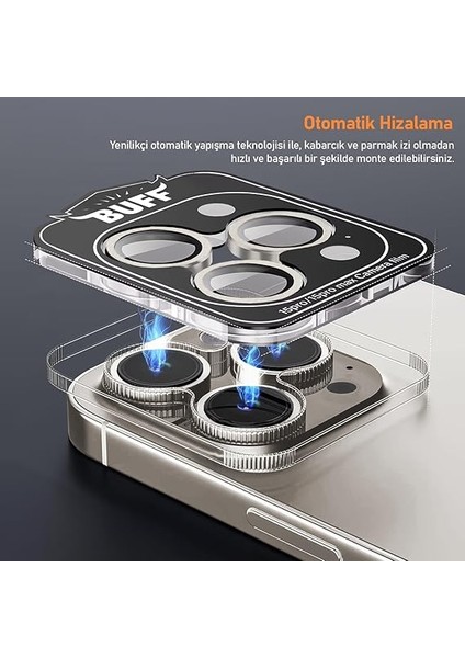 Labs iPhone 15 Pro Max / 15 Pro Uyumlu Titanyum Kamera Lens Koruyucu (Natürel Titanyum) fiyatları