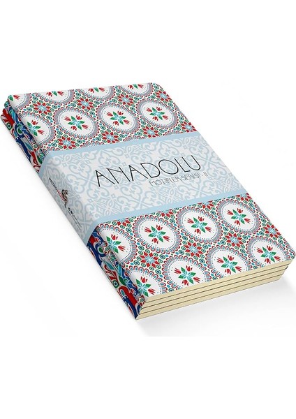 Anadolu Motifleri Defter Seti 2, Çizgisiz, 64 Sayfa, 10.5X14CM
