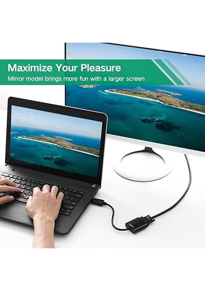 Displayport Erkek To VGA Dişi Görüntü Dönüştürücü Siyah indirimleri