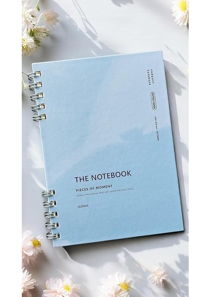 Tanıtım Spiralli 80 Yaprak Noktalı A5 Defter, Not Defteri, Okul Defteri, 4 Farklı Renk Seçeneği (02 Placid Blue)