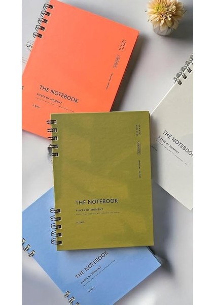 Tanıtım Spiralli 80 Yaprak Noktalı A5 Defter, Not Defteri, Okul Defteri, 4 Farklı Renk Seçeneği (02 Placid Blue) modelleri