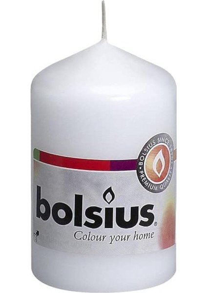 Beyaz Renginde Blok Mum - 80/48MM - 15 Saat Yanma Süresi