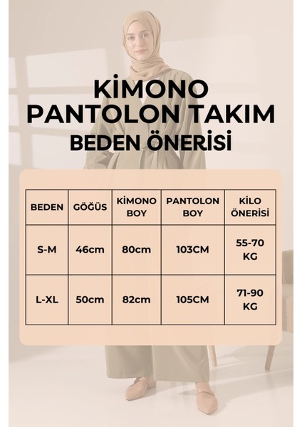 Kadın 100% Pamuk Modal Siyah Kimono Pantolon Tesettür Takım fiyatları