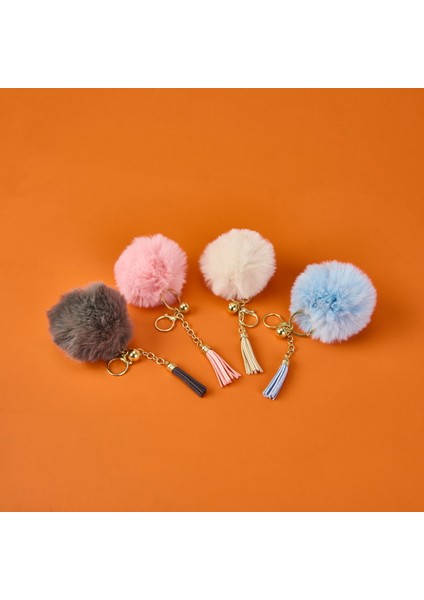 Ponpon Anahtarlık - Asorti - 13 cm modelleri