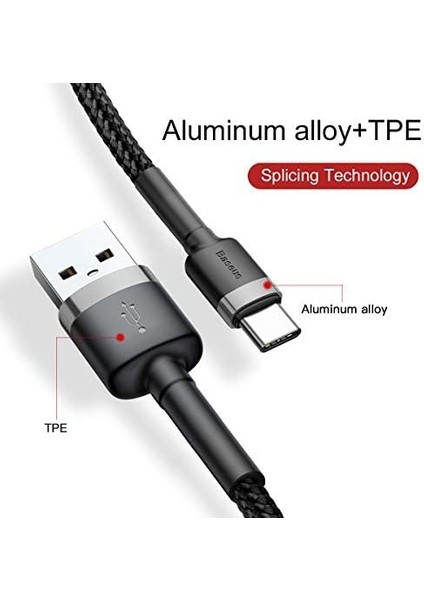 Cafule USB A To C Kbl 2A 2m-Gri+S fiyatları