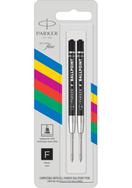 Pk Ekonomik Tükenmez Refill 2'li Bls, F Uç, Siyah