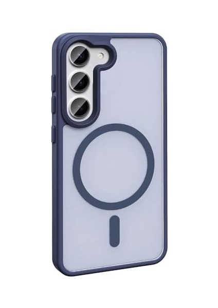 S24 Fe Kılıf Uyumlu Mat Arka Yüzey Sio Kapak Lacivert modelleri