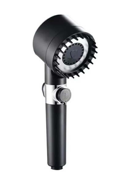 Masajlı Filtreli 3 Fonksiyonlu Siyah El Duşu, Handshower, Massage Handshower