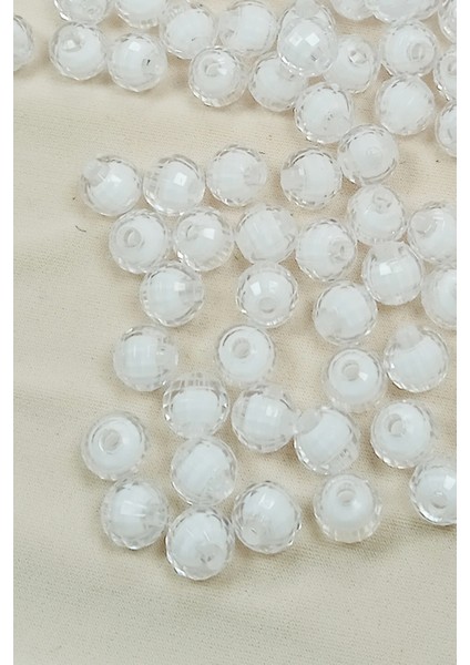 Litaetrend Dünya Boncuk Içten Boncuklu Bileklik Çanta Boncuğu 10 mm 50 gr Beyaz - BNC463 fiyatları