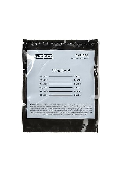 Dunlop DAB1356 Medium 80/20 Bronze Akustik Gitar Teli (13-56) modelleri
