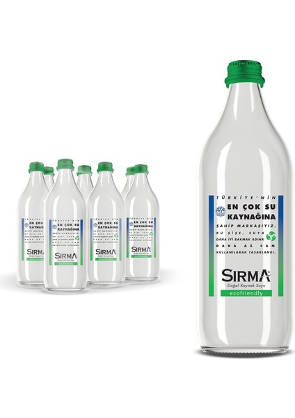 Sırma Ecofriendly Cam Şişe Su 6X750 ml fiyatları