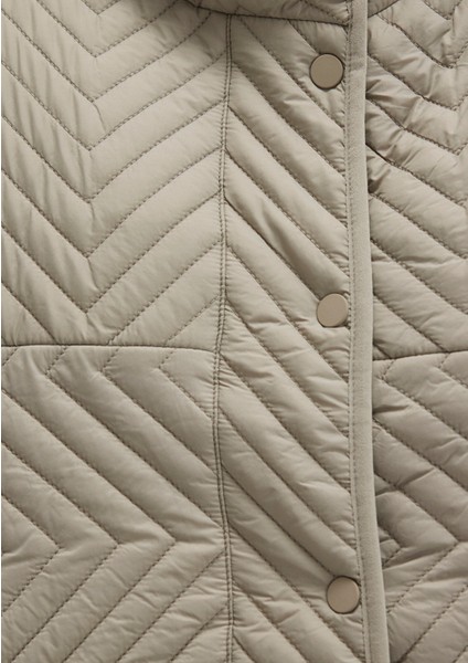 Kapüşonlu Kapitone Yeşil Ceket 1110460-70354