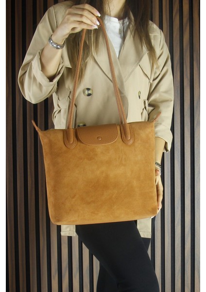 Taba Hakiki Dana Süet Fermuarlı Manyetik Kapaklı Büyük Boy Günlük Omuz Çantası modelleri