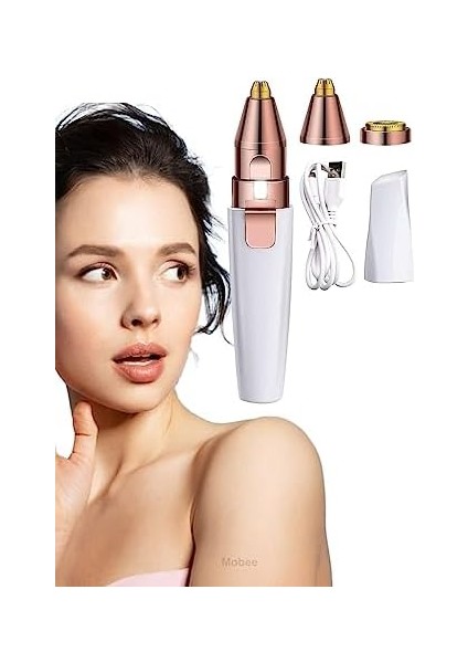 Mobee Tüm Cilt Tipleri Için 2 Başlıklı 2 In 1 Şarjlı Epilasyon Aleti Yüz Epilatörü modelleri