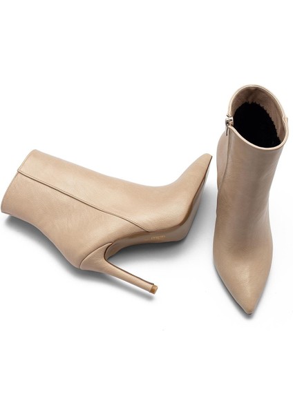 Kadın Yüksek Topuklu Sivri Burun Fermuarlı Bot 1225 fırsatları