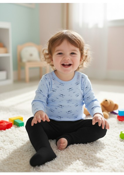 Kız Erkek Çocuk Bebek Uzun Kollu Çıtçıtlı Body-Badi %100 Pamuk 3.5-4-5-6 Yaş