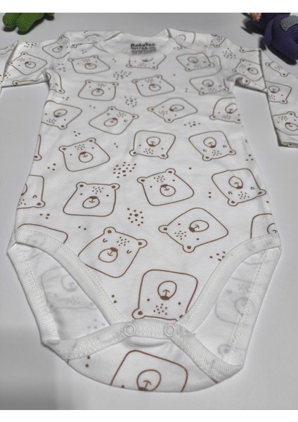 Kız Erkek Çocuk Bebek Uzun Kollu Çıtçıtlı Body-Badi %100 Pamuk 3.5-4-5-6 Yaş indirimleri