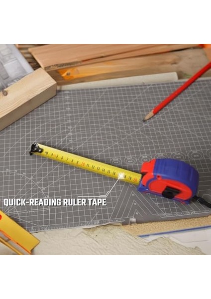 WP261044 8MX25MM Kaplama Sarı Çift Taraflı Manyetik Çelik Şerit Metre fiyatları