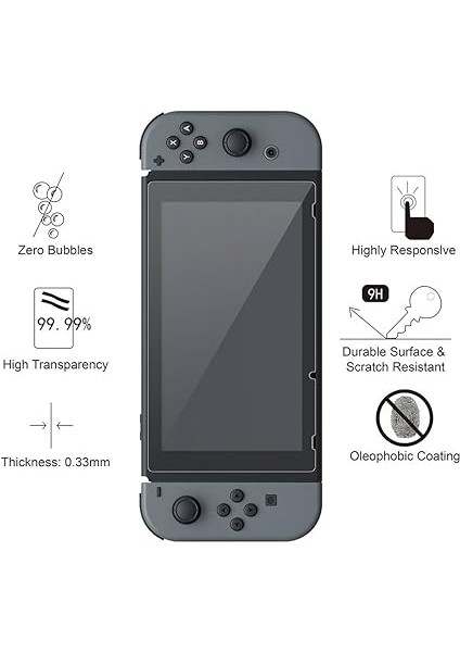 Products Ekran Koruyucu (2 Paket) Nintendo Switch ile Çalışır - Şalter Için Temperli Cam Ekran Koruyucu Kapak Aksesuarı, 9h Sertlik, Çizilmez, Premium Berraklık, Kabarcıksız Kurulum fiyatları