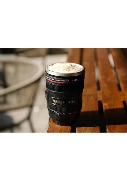 Objektif Kupa Lens Kupa Kahve ve Çay Için Termos Kupa Fotoğraf Tutkunları Için Dekoratif Hediyelik 350 ml (Plastik Kapak) fırsatları