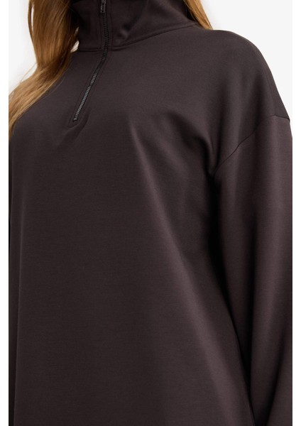 Regular Fit Fermuarlı Yaka Uzun Kollu Tunik F5771AX25AU fırsatları